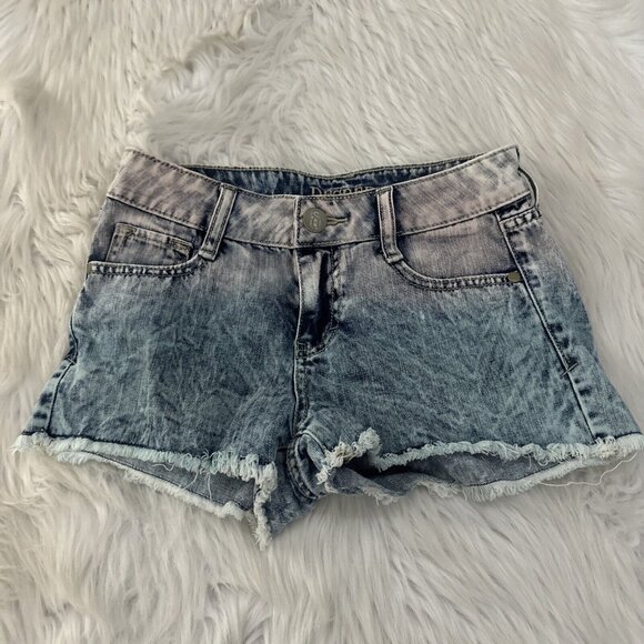 Decree womens acid wash pink ombre cut off shorts 1 y2k sexy - Picture 1 of 12